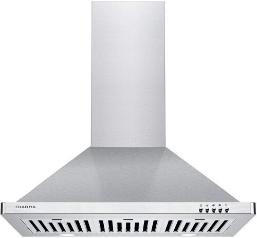 CIARRA 30" 450 CFM Wall Mount Range Hood with 3 Speed Exhaust Fan Chimney-Style Over Stove - Lot 87