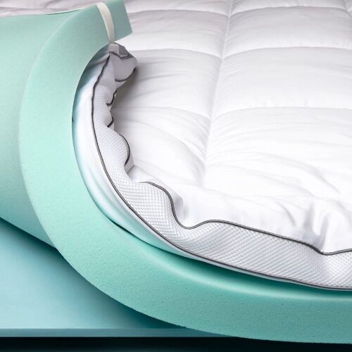 ViscoSoft 4 Inch Pillow Top Memory Foam Mattress Topper, Queen - Lot 126