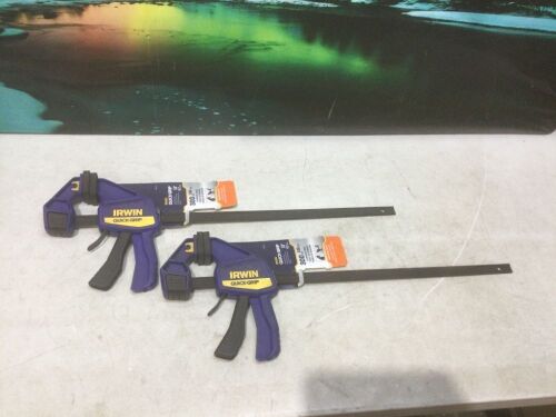 Lot of (2) IRWIN QUICK-GRIP Bar Clamp, One-Handed, Medium-Duty, 18" - Lot 266