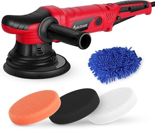 AVID POWER Dual Action Polisher, 21mm Long-Throw Orbital Polisher, 6 Inch Variable Speed Car Buffer kit with 3 Buffing Pads & Side Handle for Car Polishing and Waxing - Lot 268
