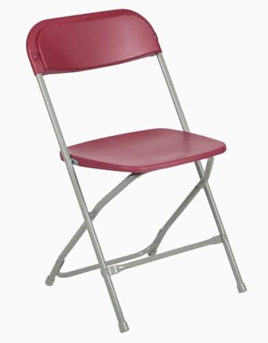 Case of (10) Flash Furniture Red Standard Folding Chair Solid Seat  - Lot 284
