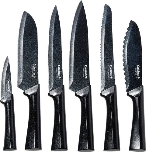 Cuisinart Advantage 12 Piece Metallic Knife Set With Blade Guards, Black - Lot 301