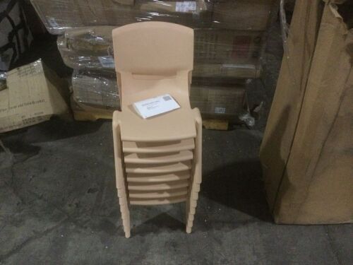 Lot of (8) Stackable Plastic Chairs  - Lot 397