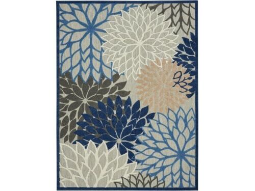 Nourison Aloha Blue Patio Area Rug, 7'10" x 10'6"  - Lot 398