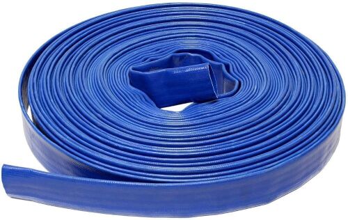BISupply 1" x 100' Flat Lay Sump Pump Discharge Hose, Blue PVC - Lot 527