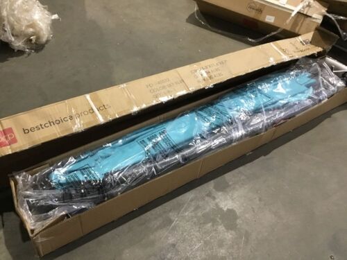 Solar LED Offset Hanging Patio Umbrella w/ Crank Tilt Adjustment - 10ft - Lot 692
