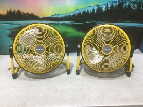 Lot of (2) GeekAire Rechargeable 13" Fan - One has Broken Handle  - Lot 759