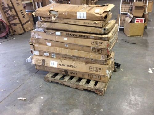 Pallet of Uninspected E-Commerce Returns Including; Sewing Machine Table, Dining Table, Computer Desk & (7) Bed Frames - Lot 851