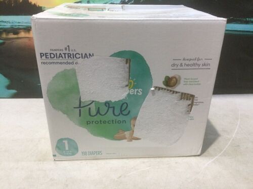 Pampers Pure Protection Baby Diapers, Size 1, 198 ct  - Lot 1043