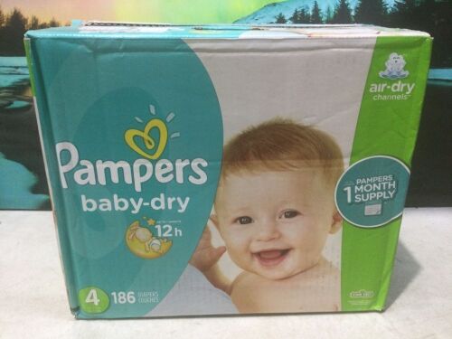 Pampers Baby-Dry Diapers, Size 4, 186 ct  - Lot 1044