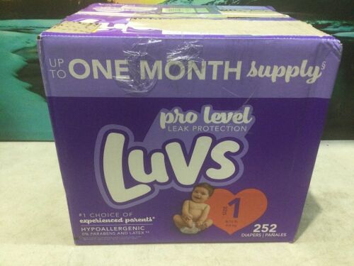 Luvs Pro Level Leak Protection Baby Diapers, Size 1, 252 ct - Lot 1062