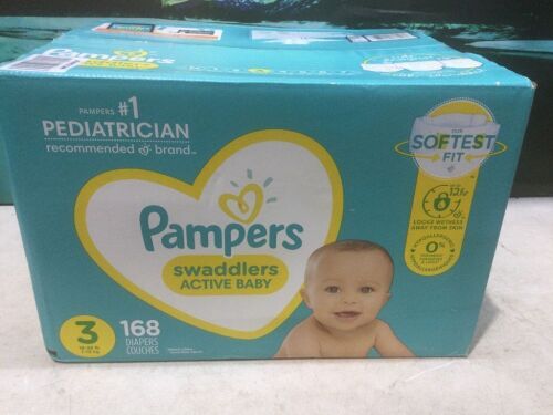Pampers Swaddlers Baby Diapers, Size 3, 168 ct  - Lot 1063