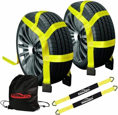 Autofonder 2pc Tow Dolly Basket Straps with Flat Hook for 18-21" Tires  - Lot 1139
