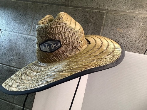 HUK Camo Patch Straw Hat, Ecommerce Return - Lot 166