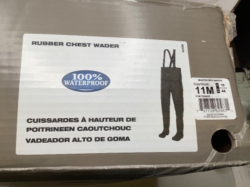 White River Rubber Chest Waders, Men's 11M, Ecommerce Return - Lot 190