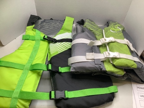 Lot of (2) PFD, 1 Adult Large, 1 Youth 50-90lbs, Ecommerce Return - Lot 323