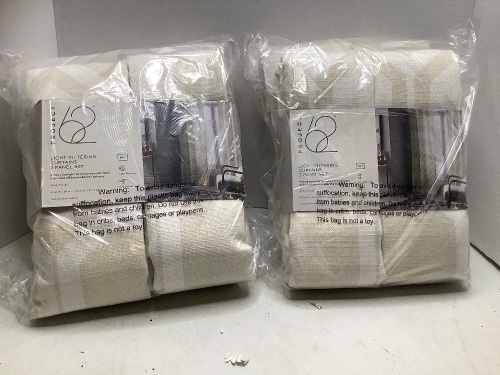 Lot of (2) Project 62 Light-Filtering Curtains 2 Panel Set, Appears New - Lot 340
