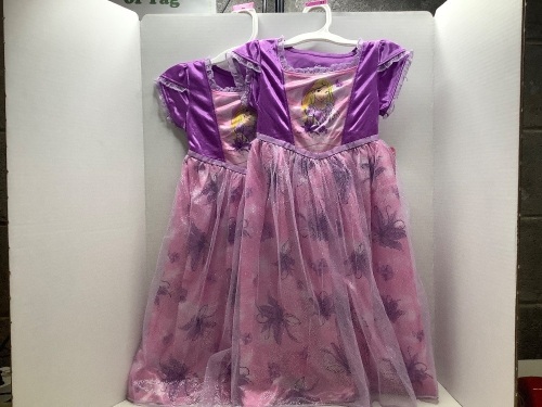 Lot of (2) Purple Princess Dress, 3T, Appears New - Lot 384