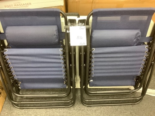 Set of 2 Adjustable Zero Gravity Patio Chair Recliners - Lot 1826