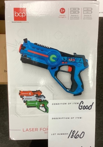 Set of 4 Infrared Laser Tag Blasters for Kids & Adults w/ 4 Settings - Lot 1860