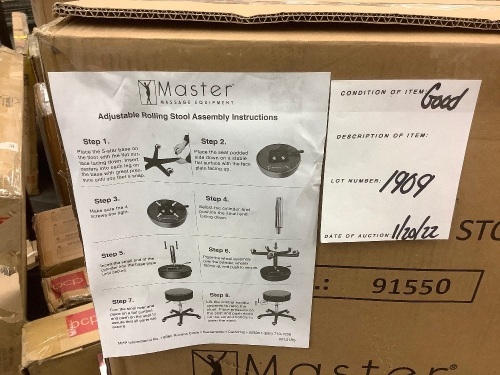 Master Adjustable Rolling Stool - Lot 1909