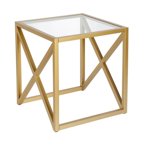 Side Table in Brushed Brass Finish - Lot 1946