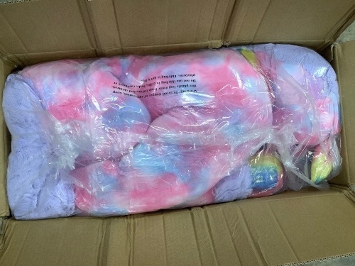 Kids Extra Large Life-Size Plush Rainbow Unicorn Stuffed Animal w/ Soft Fur - Lot 860
