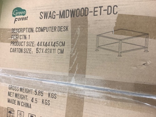 Green Forest Computer Desk, E-Comm Return - Lot 44