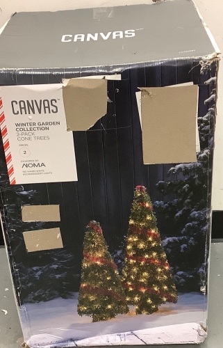 Canvas 2 Pack Cone Trees, Powers Up, E-Commerce Return - Lot 59