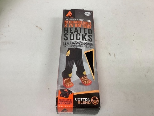 Action Heat Rechargeable Battery Heated Socks, XXL, Used/E-Commerce Return - Lot 229