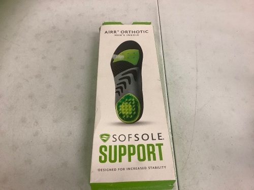 Airr Orthotic Mens Insole, Large, E-Comm Return - Lot 335
