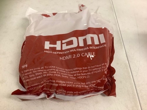 HDMI 2.0 Cable, E-Comm Return - Lot 373