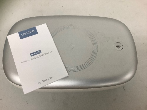 Wireless Charging & UV Sterilizer, E-Comm Return, No Cords Included - Lot 386