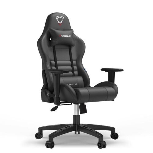 Black Furgle Gaming Chair Racing Computer High Back Recliner Office Desk Swivel Seat Premium Leather - Lot 18