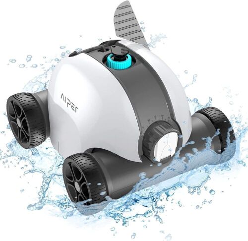 AIPER Cordless Robotic Pool Vacuum with Powerful Dual-Drivers, Auto-Dock Technology, Up to 90 Mins Cleaning for Above-ground Pools Up to 861 Sq Ft - Lot 21