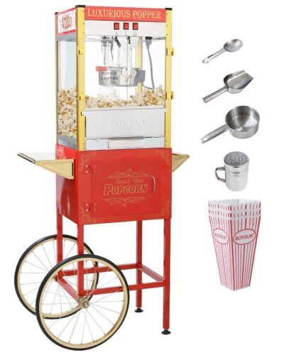 ROVSUN 850W Double Door Popcorn Machine with Cart  - Lot 29