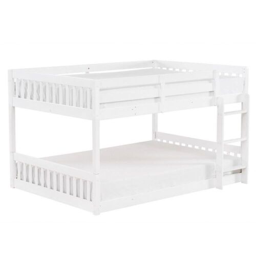 Twin Over Twin Bunk Bed for Kids w/ Safety Guardrails and Ladder - Lot 41