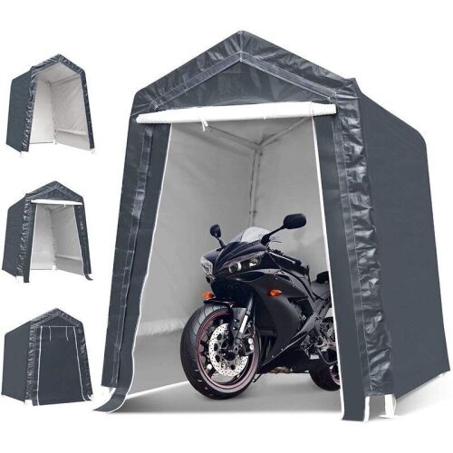 Tooca Outdoor Storage Shelter With Rollup Door, 6 x 8 Ft - Lot 52