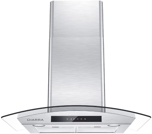 Ciarra Range Hood w/ Soft Touch Control, Vent Hood, 3 Speed Fan, Permanent Filters - 30in - Lot 71