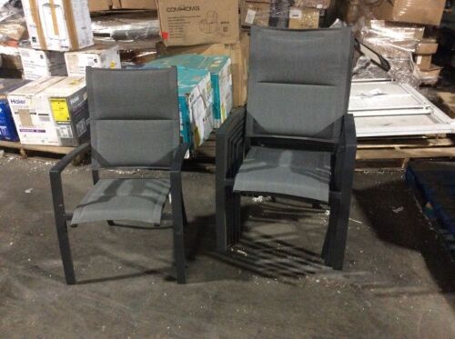 Lot of (8) Patio Chairs - One is Bent  - Lot 80