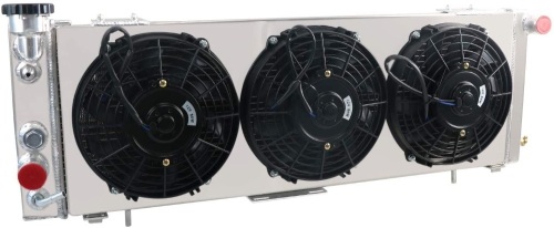 Alloyworks 3 Row All Aluminum Raiator 3x9" Fan Shroud+Relay for 1991-2001 Jeep Cherokee XJ/Comanche - Lot 91