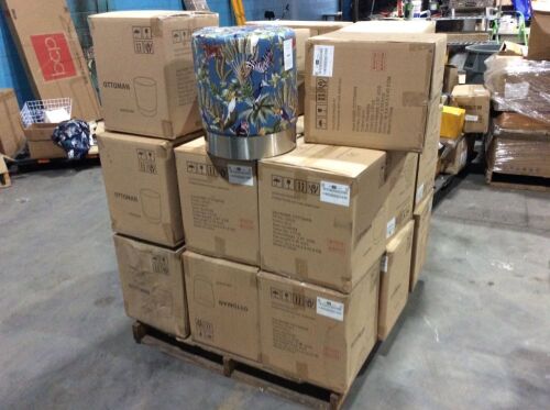 Lot of (23) Tmee Jungle Patterned Ottomans - Lot 131