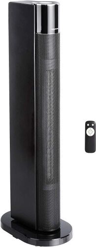 Amazon Basics 34" 1500W Premium Portable Oscillating Ceramic Tower Space Heater with Remote, 3 Heat Settings - Lot 304