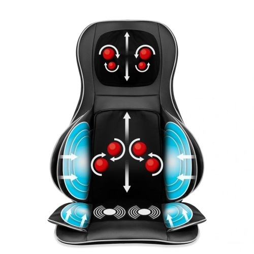 Air Compression Shiatsu Neck & Back Massager Seat w/ Heat, Rolling Massage - Lot 386
