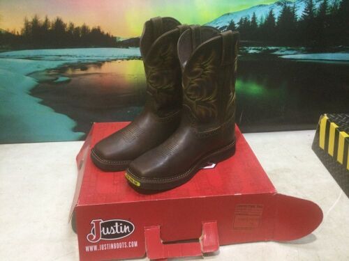 Justin Men's Driller Western Work Boots, Steel Toe, Size 8 - Lot 391