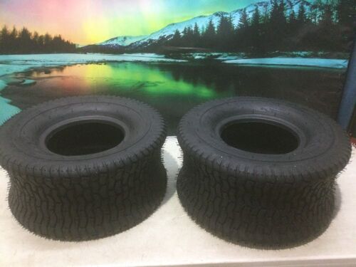 Set of 2 18x8.50-8 Turf Tires for Lawn Mower Golf Cart 4PR Tubeless - Lot 402