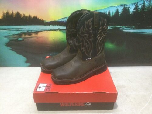 Wolverine Men's Rancher Square Toe Steel Toe Work Boots, Size 9  - Lot 403