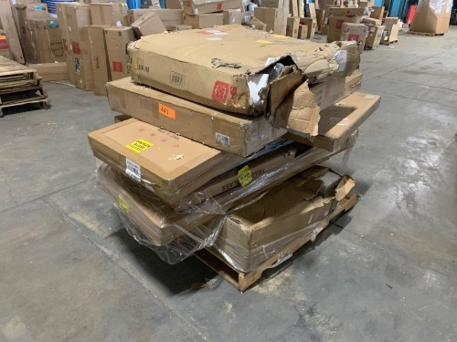 Pallet of Salvage Returns Marked "Broken Glass" - Lot 441