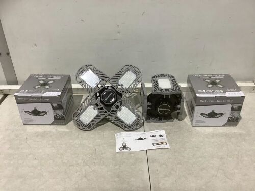 Lot of (2) Deformable LED Garage Lights  - Lot 465