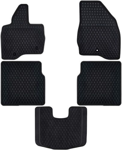 Rubber Anti-Slip Heavy Duty Car Floor Mats for Ford Explorer 2017-2019, Black/Blue - Lot 529